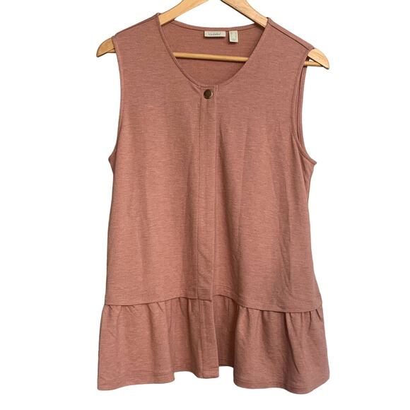 LOGO Lounge Top French Terry Vest Sleeveless Pockets‎ Sz Small EUC - Picture 1 of 10